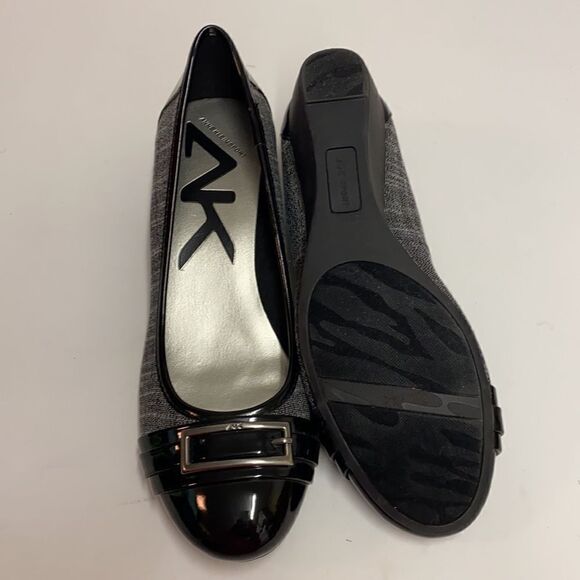 Anne Klein Sport Sadique Patent leather and tweed wedges Size 8.  B71 - Picture 8 of 9